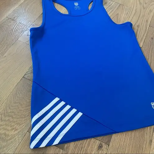 K-Swiss  Athletic Blue White Striped TankTop Size Small 