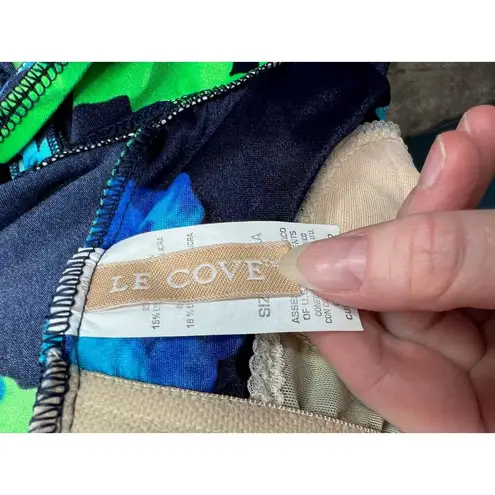 La cove swimsuit floral modesty panel skirtlet blue green Size 12