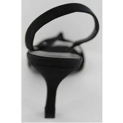 Van Eli Laban Black Open Toe Slingbacks Heels 6.5