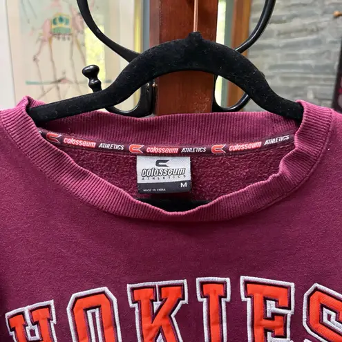 Colosseum Athletics Unisex Vintage Style Oversized Virginia Tech Hokies Crewneck Sweatshirt Size M