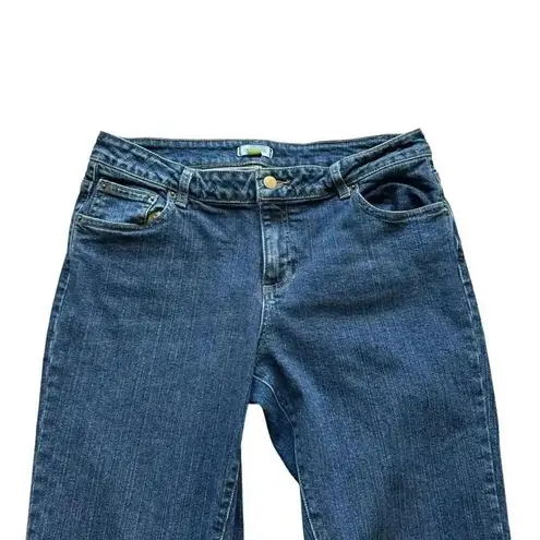 Garnet Hill Dark Wash Blue Bootcut Cotton Spandex Y2K Tall Jeans SZ 10 #2022