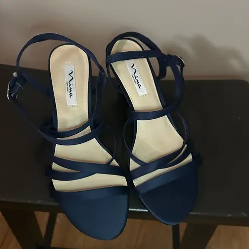 Nina  Women's Genaya Dress Sandal in Navy Size 10 NEW WITHOUT BOX