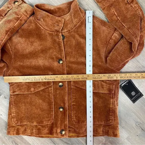 Bagatelle Corduroy Chunky Coat Spice Rust Brown Large