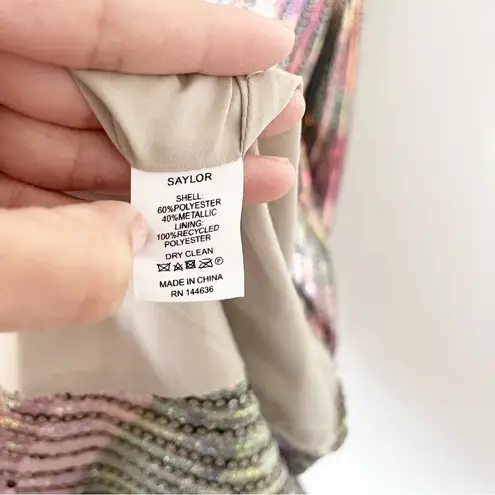 Saylor Lissandra Rainbow Crystal Detail Cocktail Midi Dress