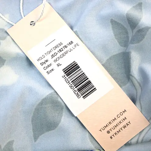 Yumi Kim NEW Maternity XL Hold Tight Dress Wonderful Life Blue Floral Stretchy