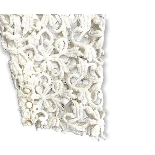 AJ Armani Jeans Cashmere Crochet Lace Long Sleeve Dress Size Small Blue