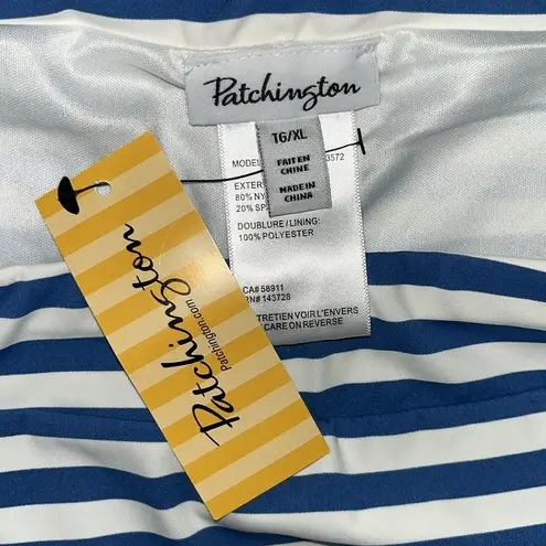Patchington NWT Size XL Blue & White Stripe Skort