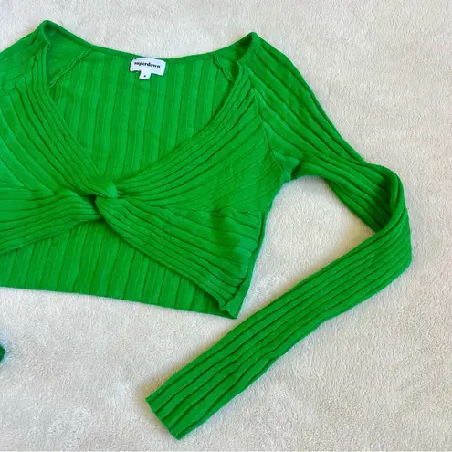 superdown  Courtney Knot Sweater in Green