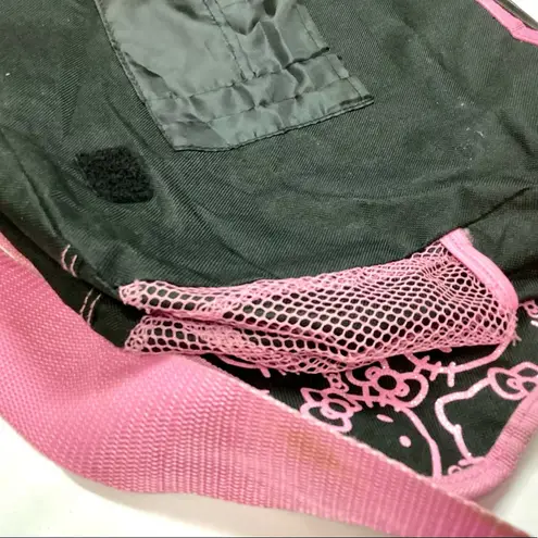 Sanrio 's Hello Kitty Face and Bow Pattern Black/Pink Messenger Bag