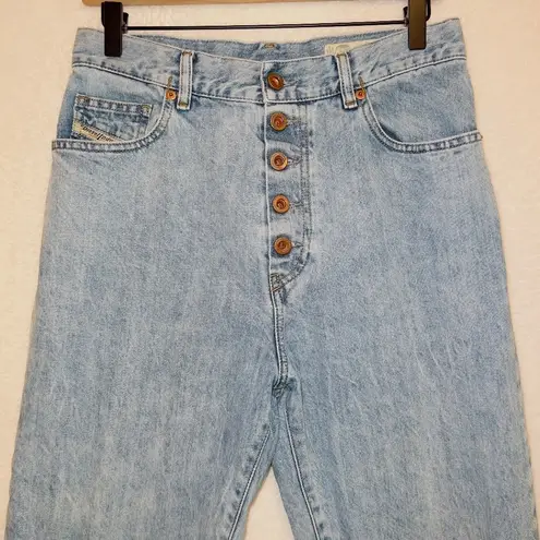 Diesel Light Wash Denim Button Front High Rise Regular Boyfriend Jeans size 27