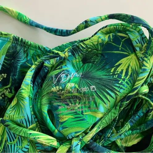 VDM Revolve Savannah Tropical Green One Piece Swimsuit Lace Up Back Bathing Suit Size XS