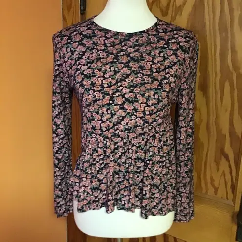 Floral peplum girly top Size XS