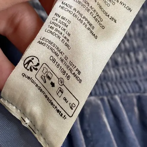 Anthropologie  The Femme Velvet Jumpsuit in Blue Size 0 Elegant Classy thumbnail 8