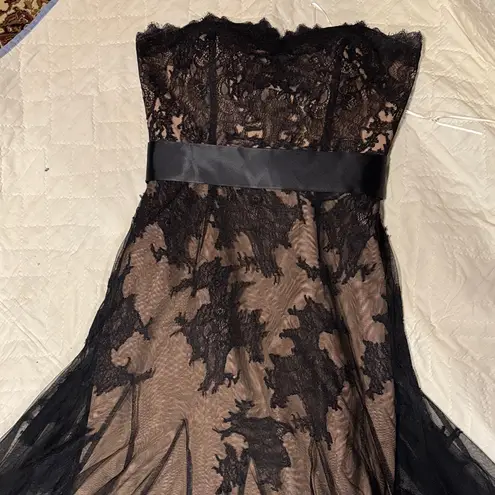 Alyce Paris black label Elegant Black Lace tull Evening Dress trumpet bottom 10