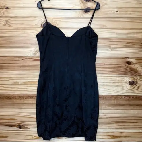 Vintage Roberta little Black Brocade Dress & Jacket Set Size 13/14 Made in USA