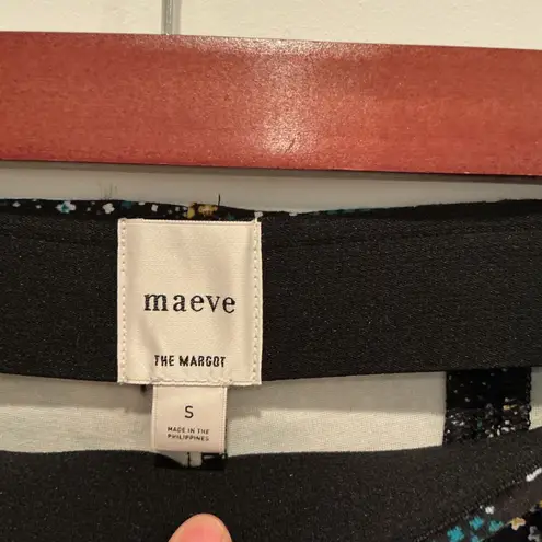 Maeve by Anthropologie "The Margot" Printed Pants Teal & Gold Boho Dot Pattern S