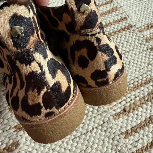 Kate Spade  New York Barrow Leopard Print Calf Hair Chukka Ankle Boots