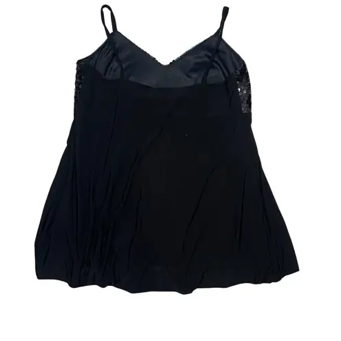 VTG y2k R&M Richards Black Sequin Babydoll Top USA Made Party Womens 10 Elegant