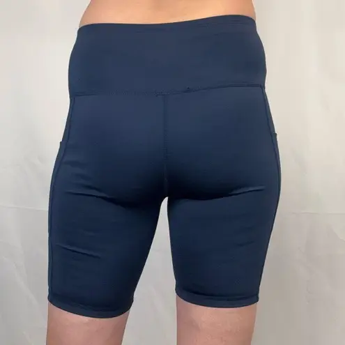 Sports Wear Women's Spandex Bermuda Shorts Dark Navy Blue L LG Large High Rise