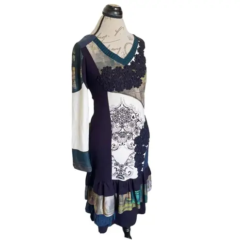 Les Fees Du Vent Sweater Dress Sz Small Floral Gallery Artsy Preppy Harry Potter