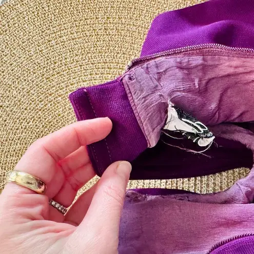 Vintage Parade Sleeveless Purple Mock Neck Shift Dress, Dropped Waist sz. M Size M