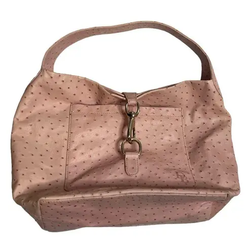 Dooney & Bourke  ostrich large sac lock  bag pink