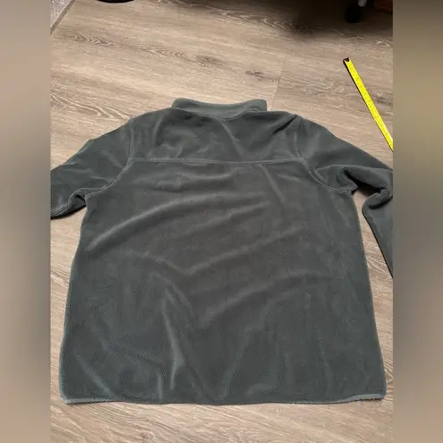 Kirkland Signature Forest Green Fleece Fuzzy Pullover Quarter Zip Sweater Jacket