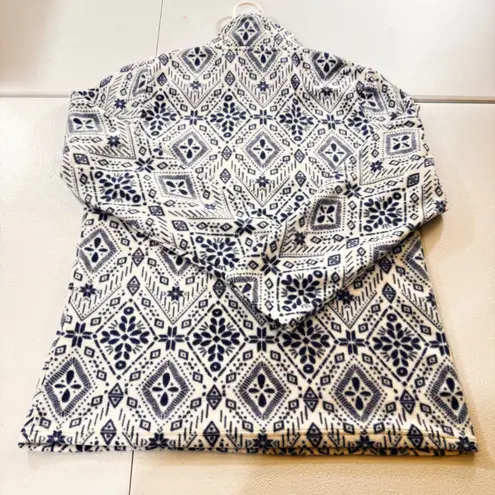 Women's Cozy Fair Isle Fleece Quarter Zip Pullover Sweater Size undefined