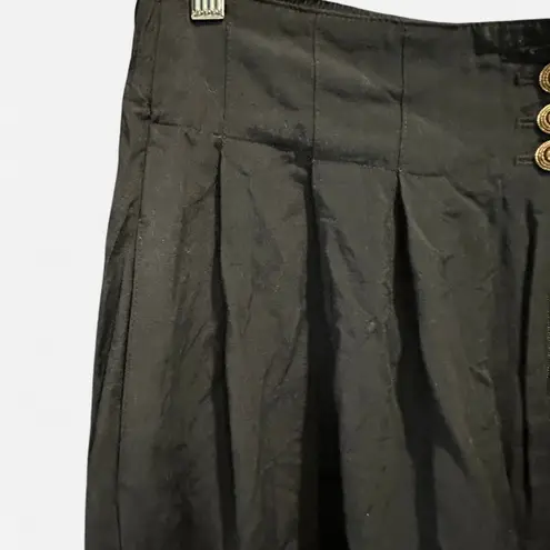 Vintage Forenza Black Wide Leg Cropped Palazzo Boho French Girl Effortless Chic Size M