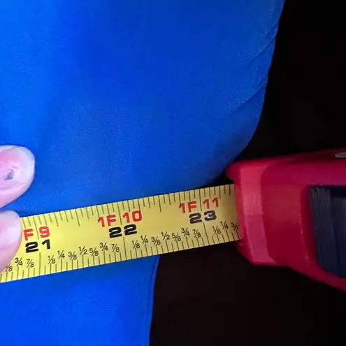 Buttons Nancy Crystal Blue Short Sleeves Gold Vintage Dress Sz 6 Should…