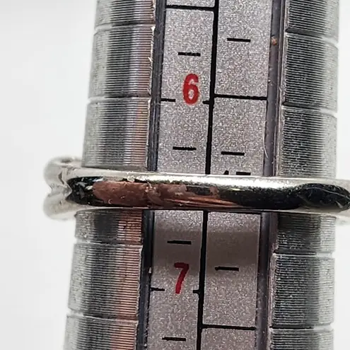 Sun Sterling Silver & White Sapphire Ring (6.5)