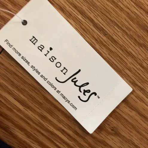 Maison Jules Blu Notte Fit & Flare Blue Pleated Mini Dress Womens Large