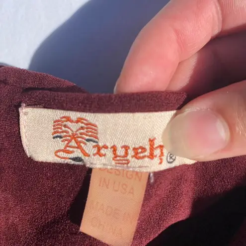 Aryeh Maroon Faux Suede Dress