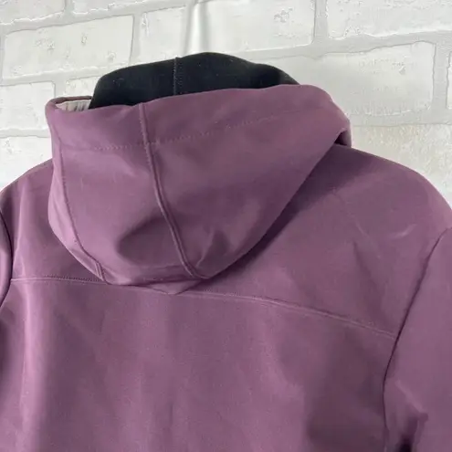 Dickies STORM Womens Softshell Jacket Hooded Plum Beige Outdoor, Size XL