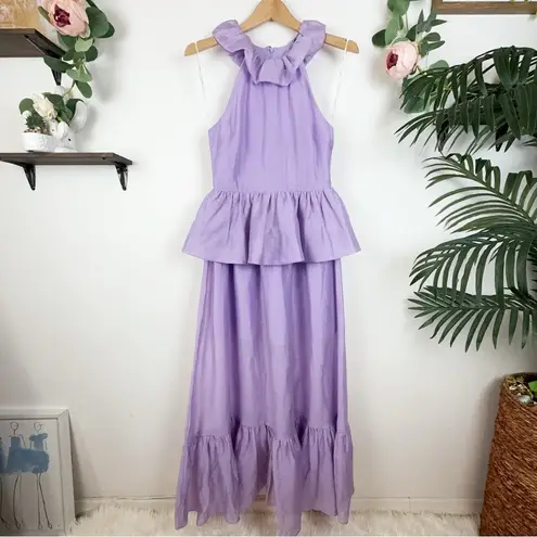 Elliatt NWT Purity Peplum Maxi Dress in Lilac Purple Size Small
