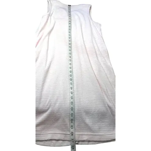 Lord and Taylor Small pink/white cotton Small Zipper Front Robe 88h