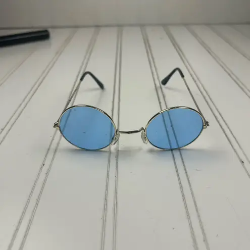 Retro Gold Frame Blue Round Sunglasses ā Unisex