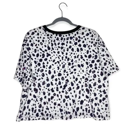 Champion  leopard print cropped tee black and white size L