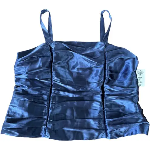 NWT J. R. Nites by Caliendo shimmery twin set bolero & ruched Camisole purple 2X