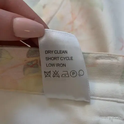 Etcetera cream and pink floral pants size 6