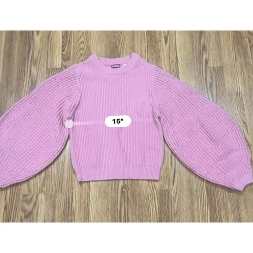 STAUD Pink Aura ribbed wool-blend sweater sz Medium