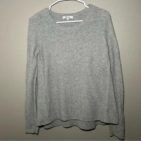 Madewell  Riverside Texture Gray Knit Sweater Women’s Size Medium