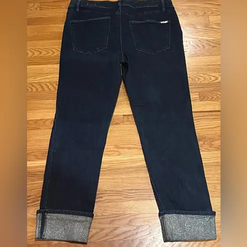 White House | Black Market  Slim Ankle Mid-Rise Dark Denim Jeans Rolled Cuffs Sz 6