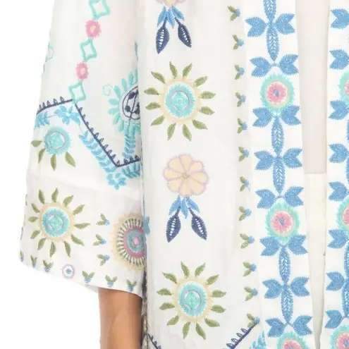 Johnny Was JWLA Oriel Cropped Linen Embroidered Kimono NWT (oversized)!