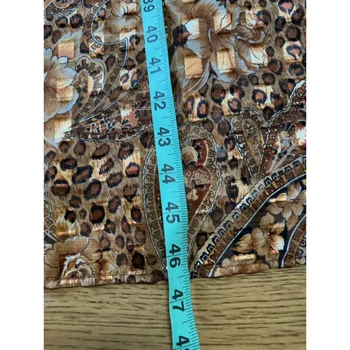 Midnight Velvet Women Size 8 Cardigan Open Front Sheer Duster Cover Up Vintage Gold