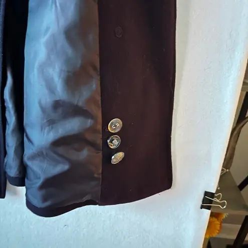 Apt. 9 ‎ Wool Peacoat Womens Size Large Lined Eggplant Career Office Winter Wear - Image 7