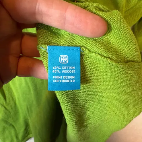 Tori Richard Women's Green Button Front Cardigan Sweater L Preppy Office Holiday - Image 4