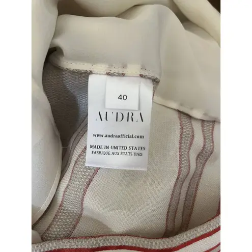 Audra Official Designer Linen Holiday Striped Mini High End Skirt Size 6