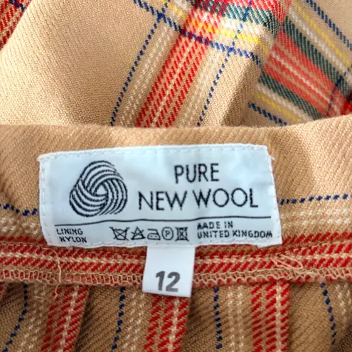 Vintage Pure New Wool Brown Stripe A