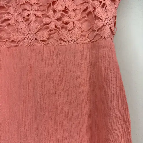 Altar'd State Altar’d State Lace Flowy Coral Dress 